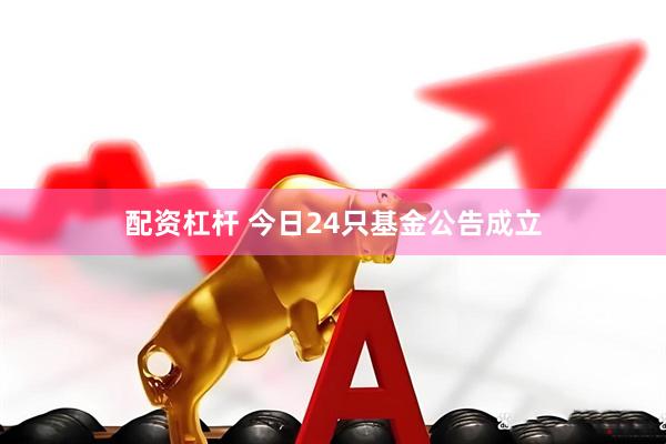 配资杠杆 今日24只基金公告成立